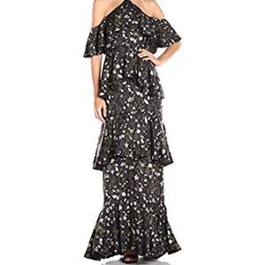 Cynthia Rowley Floral Ruffle Long Dress